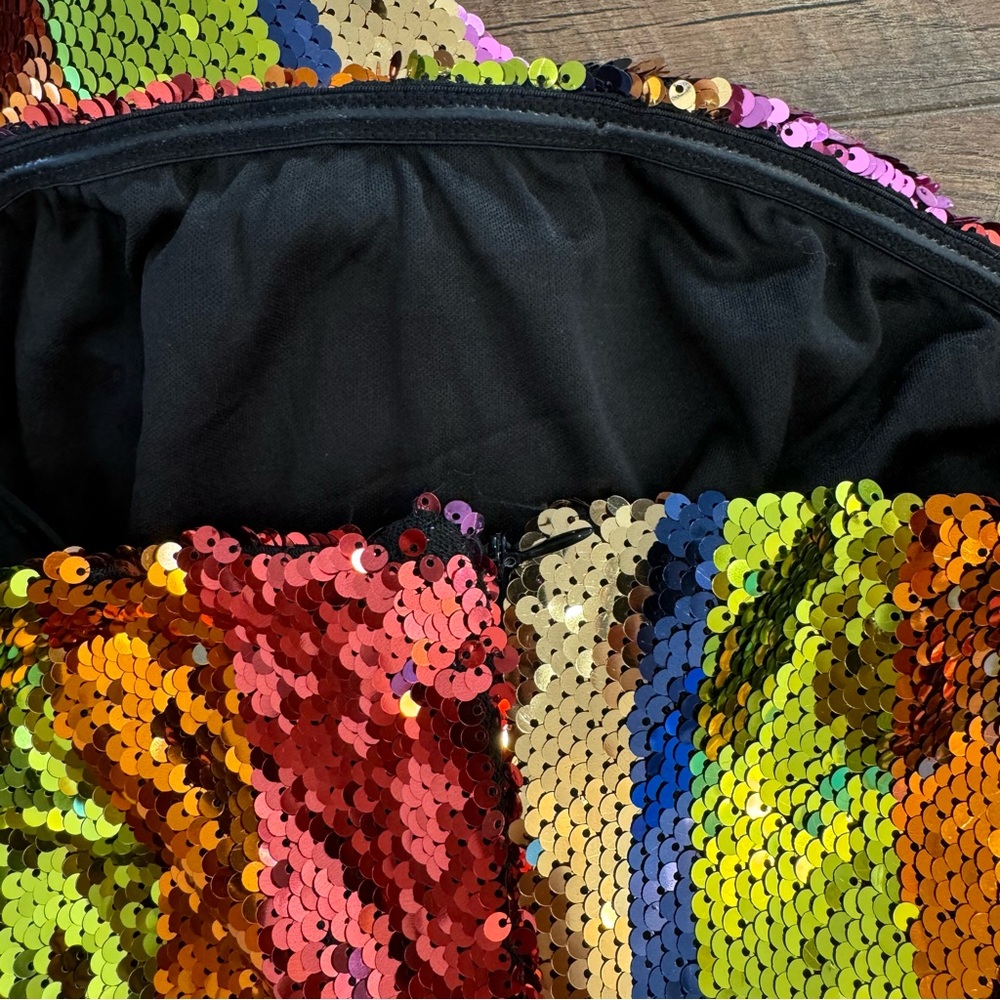 Sugar + Lips Multicolor Sequin Strapless Stretch … - image 5